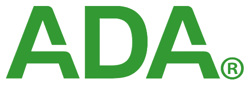 The logo of the American Dental Association (ADA) in green text with a registered trademark symbol - Carmel Valley Dental The logo of the American Dental Association (ADA) in green text with a registered trademark symbol - Carmel Valley Dental