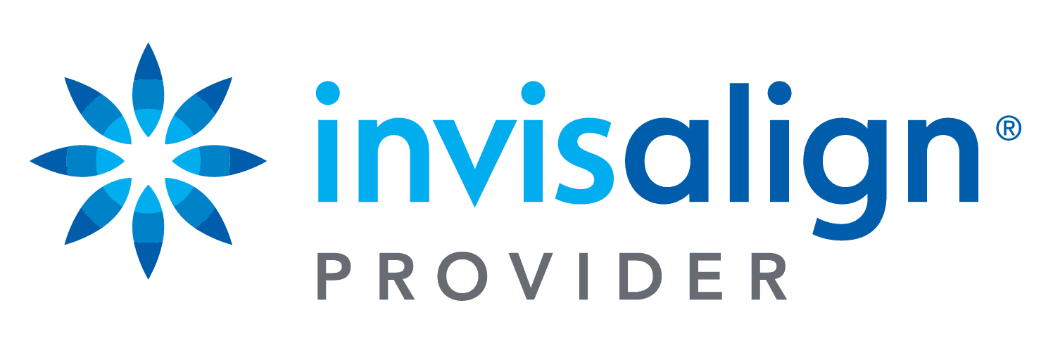 The logo for Invisalign Provider featuring a blue star-like emblem and the word "Invisalign" in gradient blue text - Carmel Valley Dental The logo for Invisalign Provider featuring a blue star-like emblem and the word "Invisalign" in gradient blue text - Carmel Valley Dental